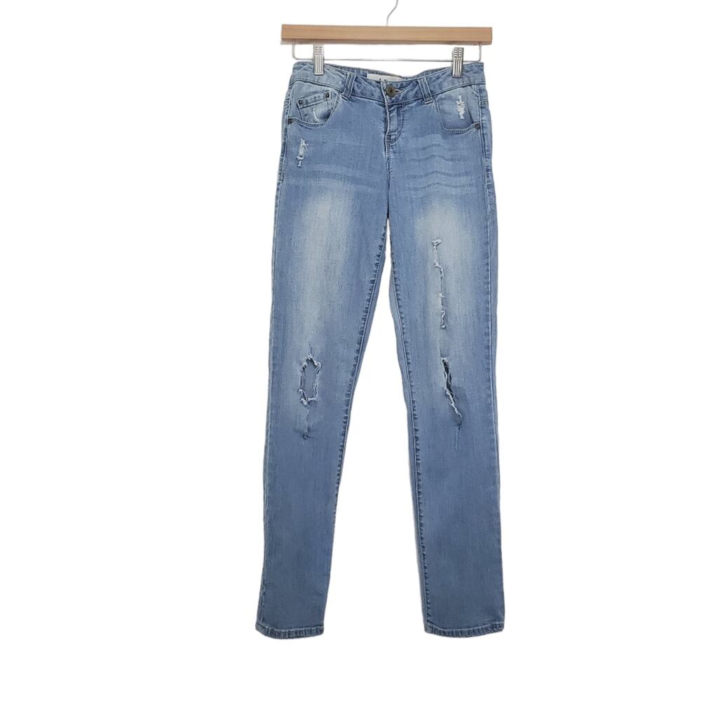 Jolt | Distressed Light Wash Skinny Jeans